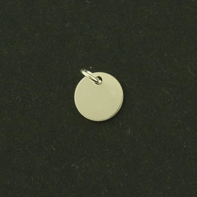 Round Sterling Silver Stamping Blank - 6mm - 1 Tag - ST037