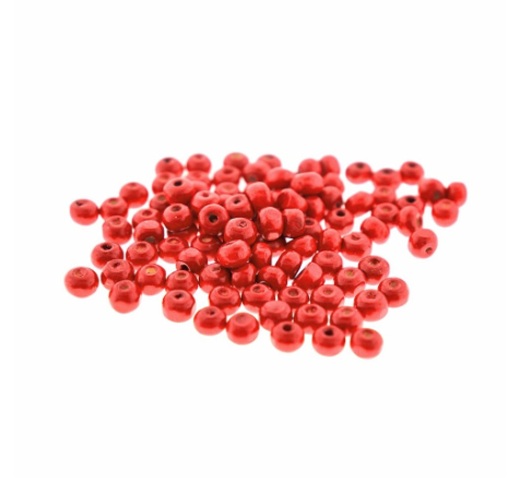 Perles Bois Rondes 6mm - Sarcelle - 50g 670 Perles - BD903