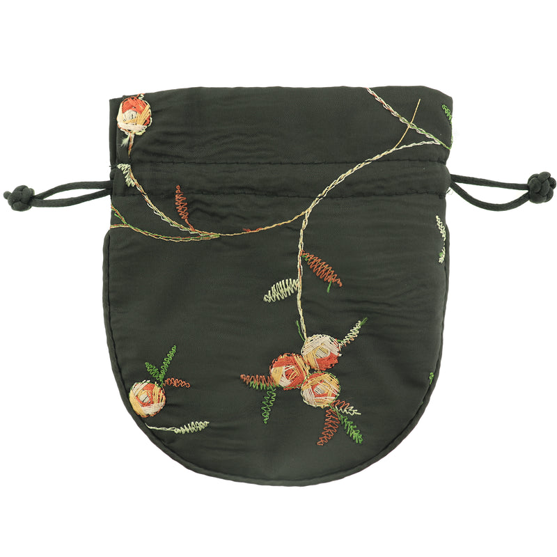 Drawstring Bag 14cm x 12cm Floral Jewelry Pouch - Choose Your Color