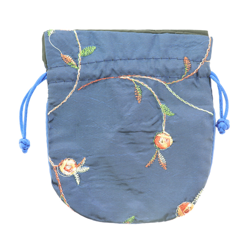 Drawstring Bag 14cm x 12cm Floral Jewelry Pouch - Choose Your Color