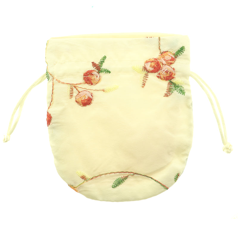 Drawstring Bag 14cm x 12cm Floral Jewelry Pouch - Choose Your Color