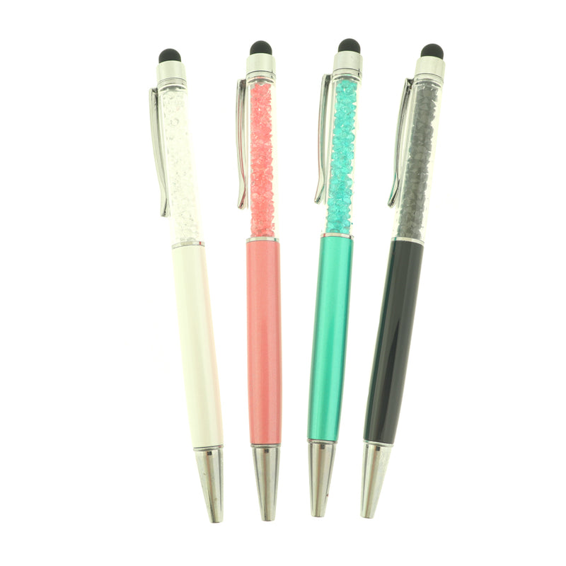 Touch Screen Pen with Resin Diamond Beads - 146mm - 1 Pen - Choose Your Color