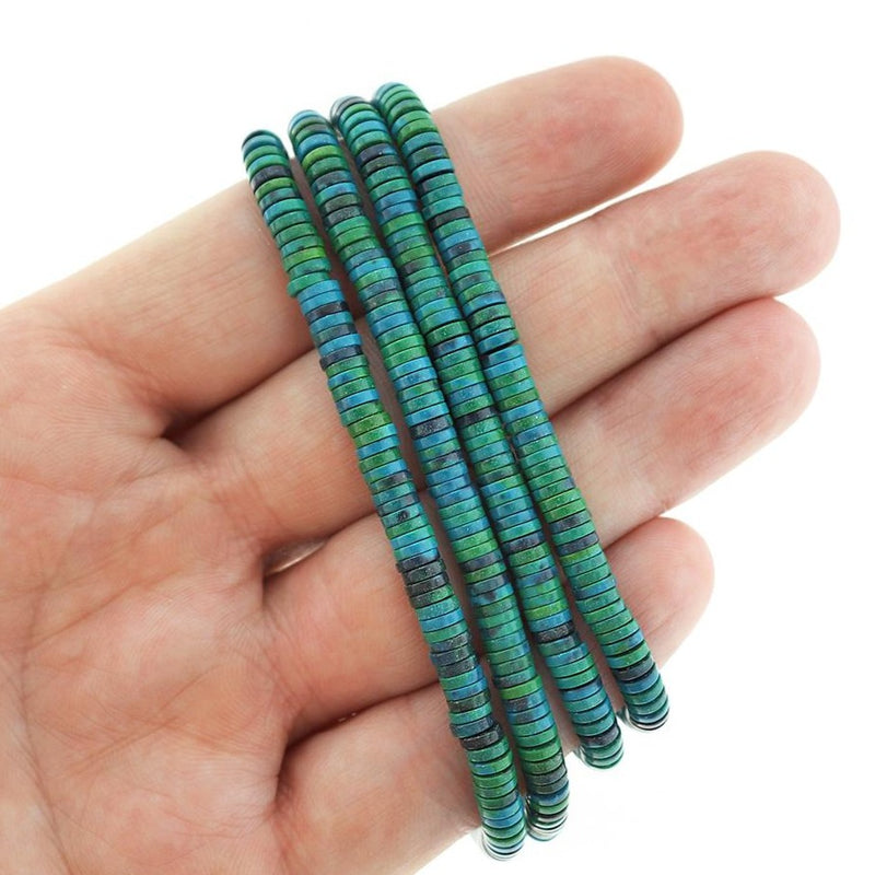 50 Heishi Natural Agate Beads - 4mm x 1mm - Choose Your Color!