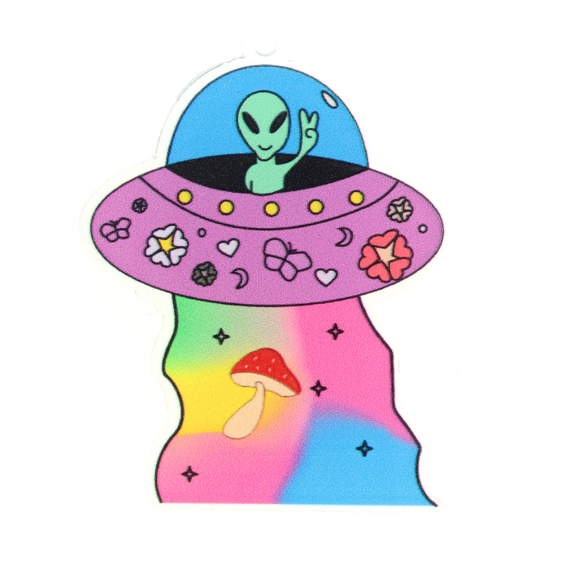 2 Alien UFO Acrylic Charms - K168