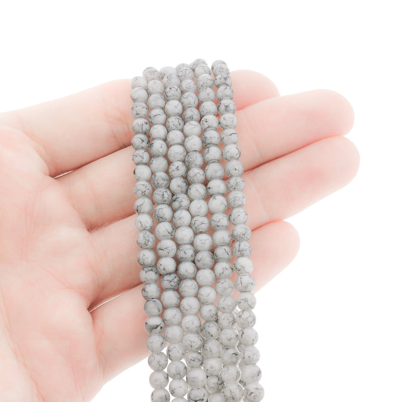 Round Glass Beads - 4mm - 1 Strand 200 Beads - Choose Your Color!