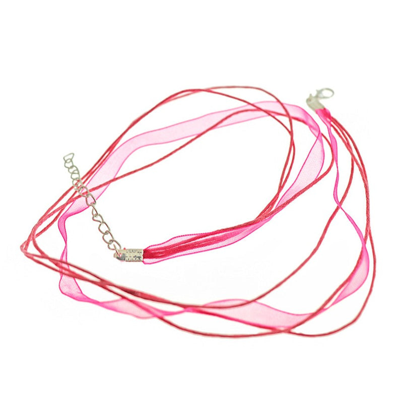 Organza Ribbon Necklace - 17" Plus Extender - 6mm - Choose Your Color!