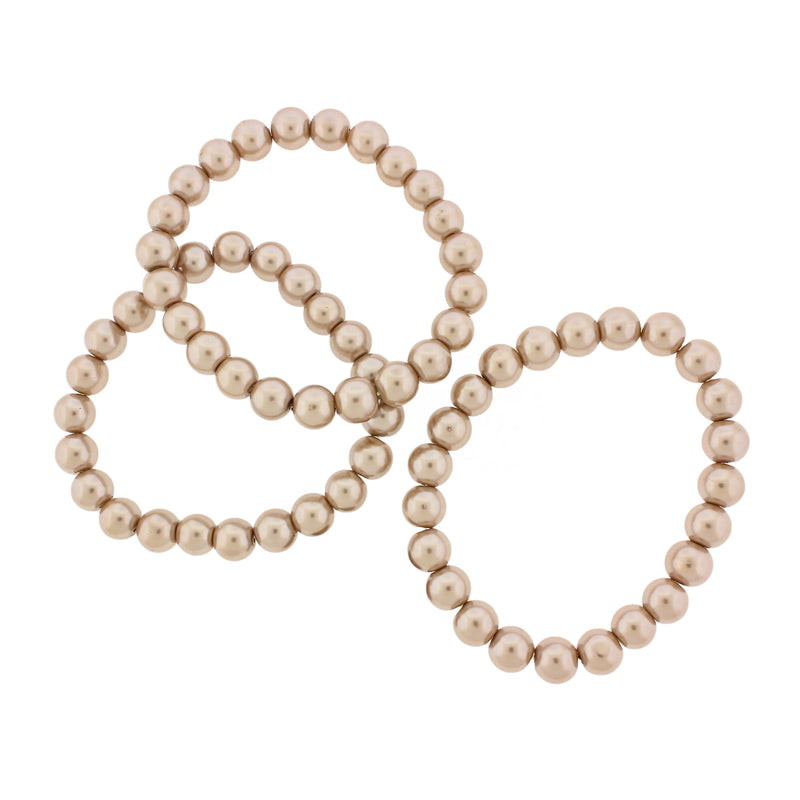 Round Glass Bead Bracelet - 8mm / 55mm - Choose Your Color!