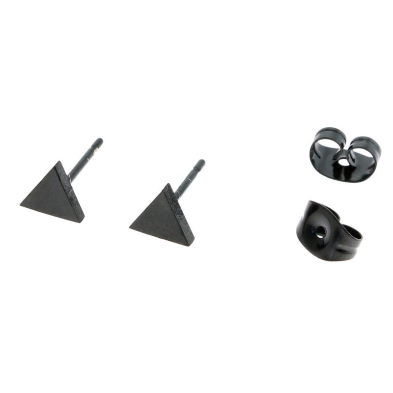 Stainless Steel Earrings - Triangle Studs - 1 Pair - Choose Your Size!