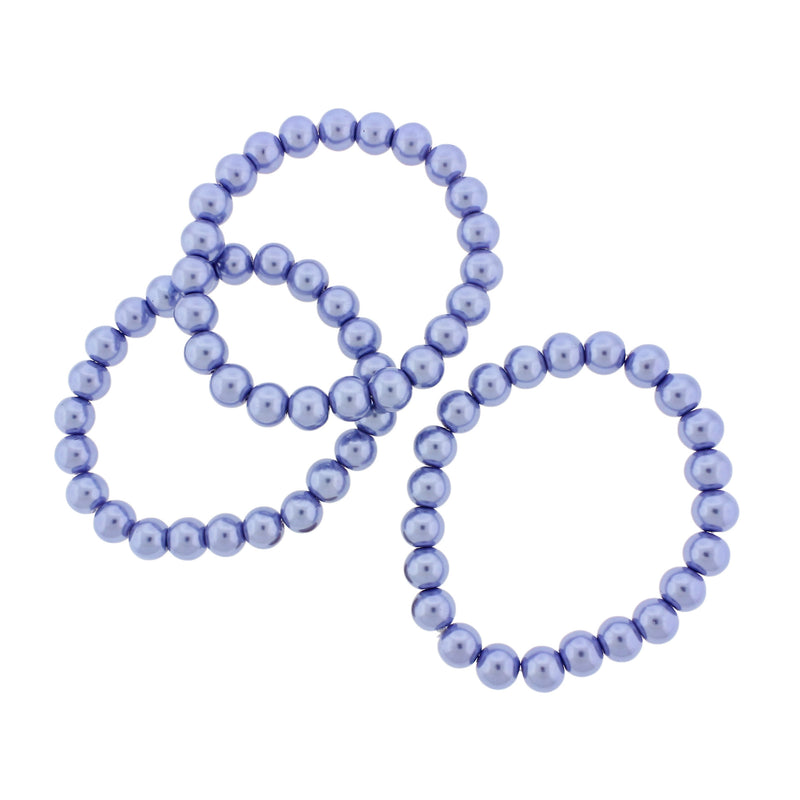 Round Glass Bead Bracelet - 8mm / 55mm - Choose Your Color!