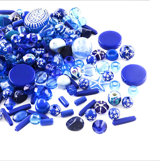 Assorted Acrylic Beads Grab Bag - 50g 60-90 beads - Choose Your Color!