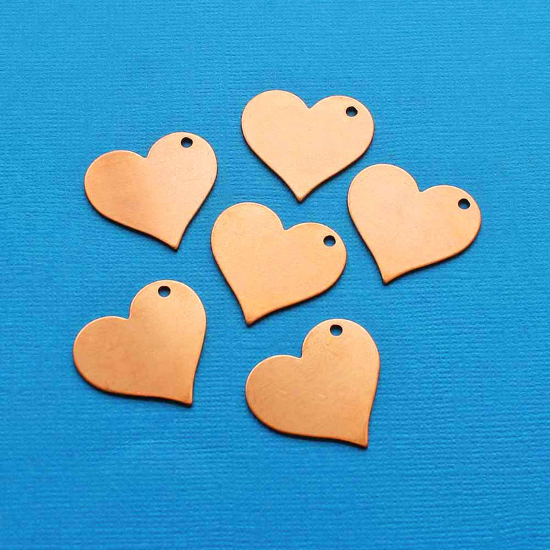 10 Aluminum Heart Stamping Blanks - 25mm x 25mm - Choose Your Color!