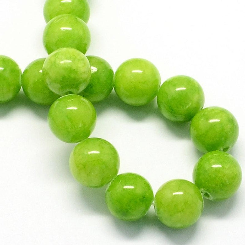 20 Round Natural Jade Beads - 4mm - Choose Your Color!