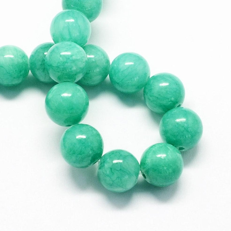 Round Natural Jade Beads - 8mm - 1 Strand 50 Beads - Choose Your Color!