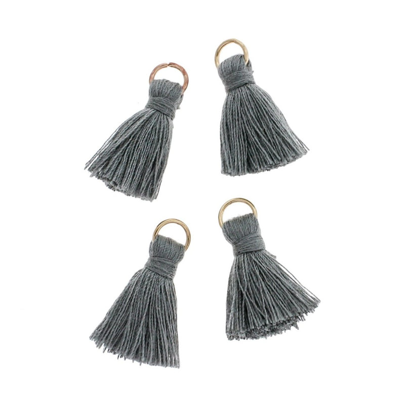 10 Polycotton Tassels with Jump Rings - Choose Your Color!