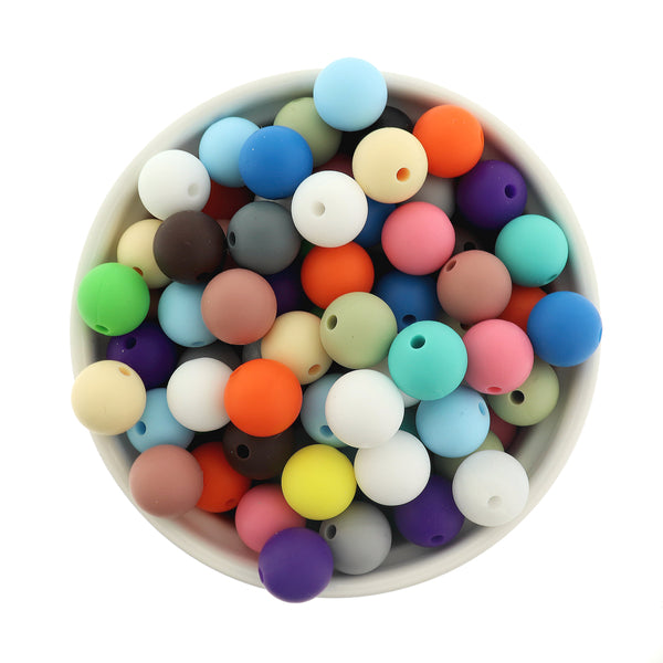 12mm Round Silicone Beads - Choose Your Color & Pack Size!