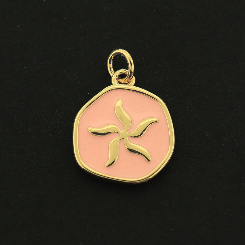 18k Starfish Charm - Nautical Pendant - 18k Gold Plated - GLD474