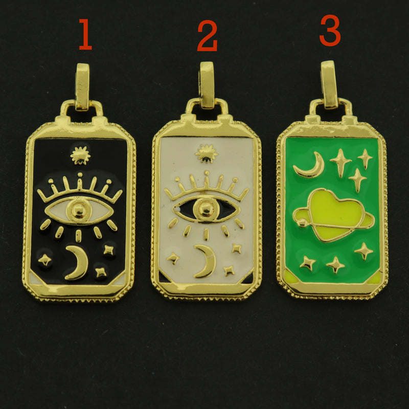 18k Gold Tarot Card Charm - 19 Different Designs - 18k Gold Plated - Choose Your Design