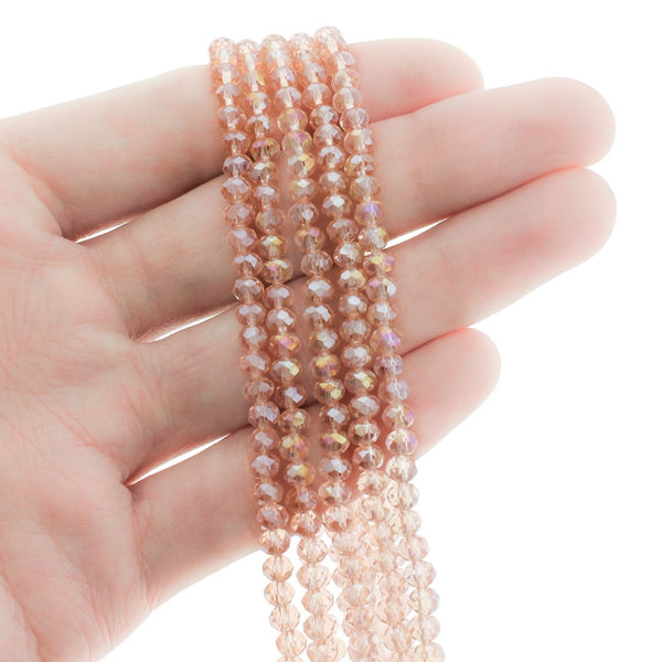 Faceted Glass Beads - 4mm - Electroplated - 1 Strand 140 Beads - Choose Your Color!