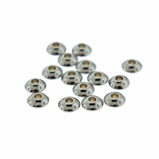 10 Rondelle Stainless Steel Spacer Beads - Choose Your Size!