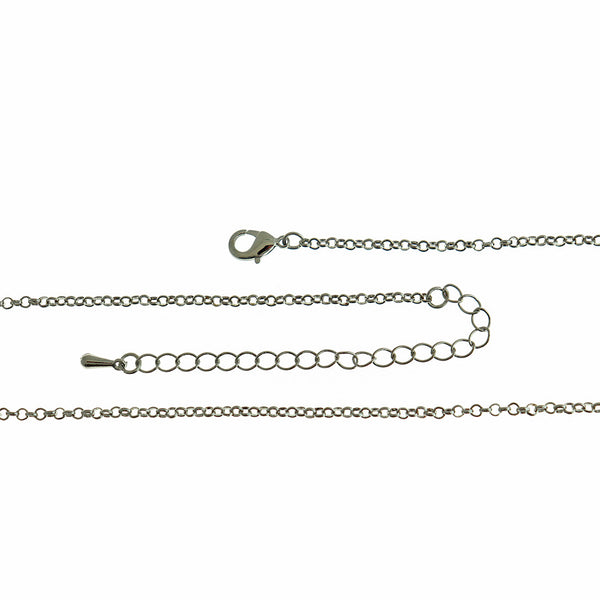 Collier chaîne torsadée argenté 32" Plus Extender - 2,5 mm - 1 collier - N362