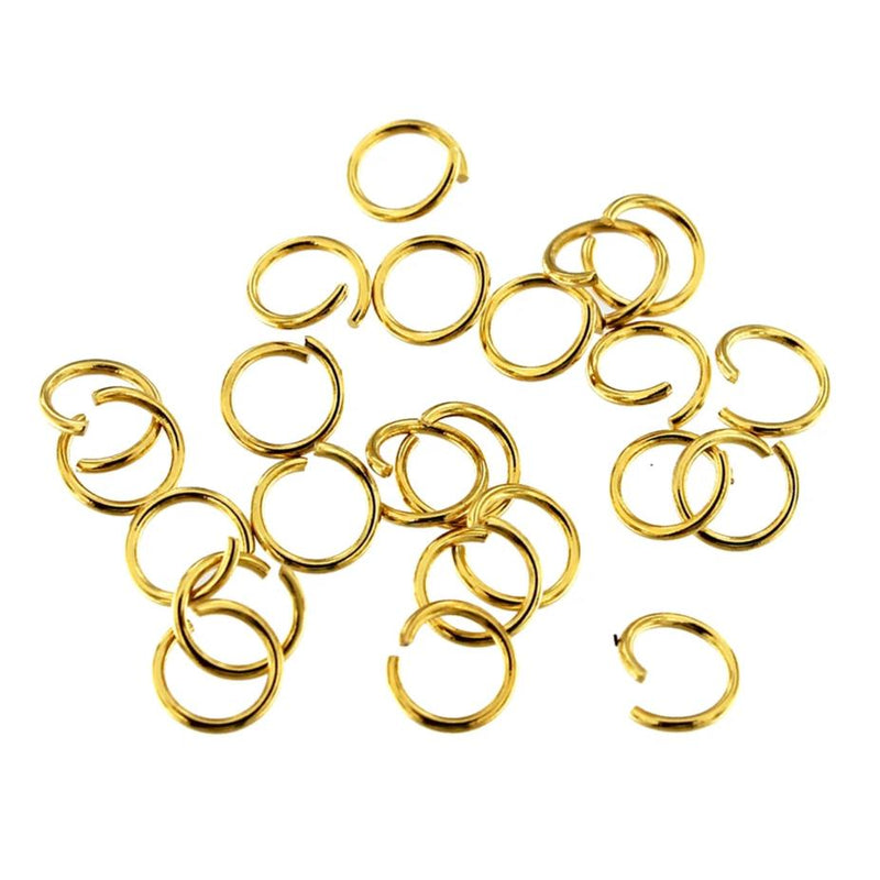 Gold Stainless Steel Jump Rings 3mm - Open 26 Gauge - 300 Rings