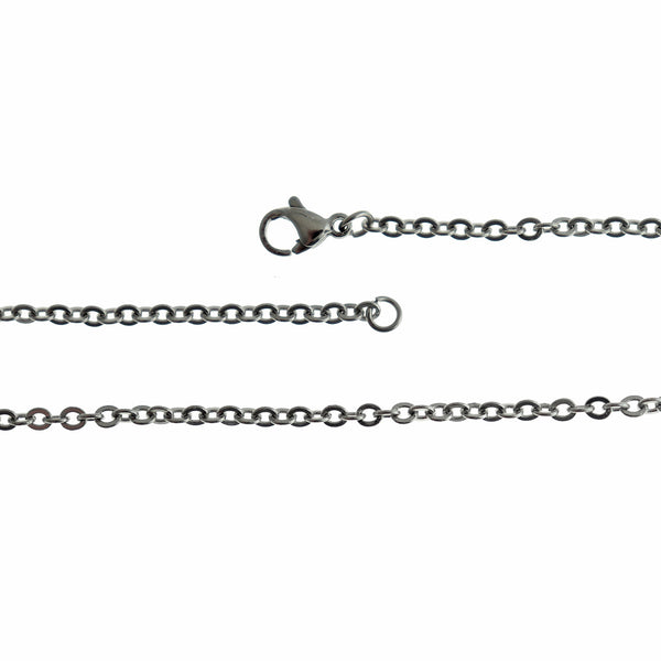 Stainless Steel Cable Chain Necklaces 27" - 2mm - Choose Your Quantity!