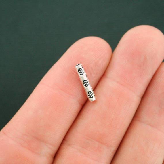 Tube Spacer Beads 14mm x 3mm - Argenté - 25 Perles - SC5822