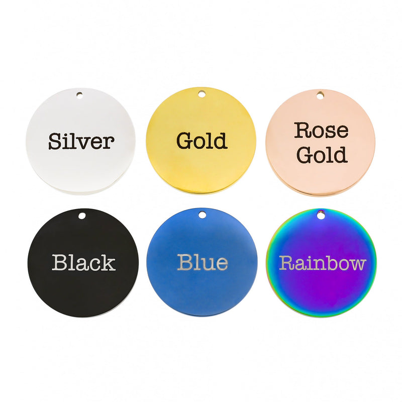 Christmas Lights Stainless Steel 25mm Round Charms - My favorite color is - BFS009-5717