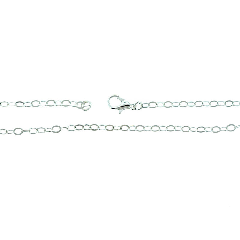 Silver Tone Brass Cable Chain Necklace 32"- 3mm - Choose Your Quantity!