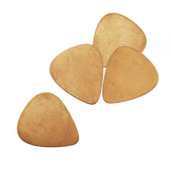 Guitar Pick Stamping Blanks - Bronze - 29mm x 25mm - 5 Tags - MT145