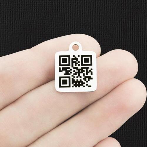 Joy QR Code Breloques en acier inoxydable - BFS013-6380