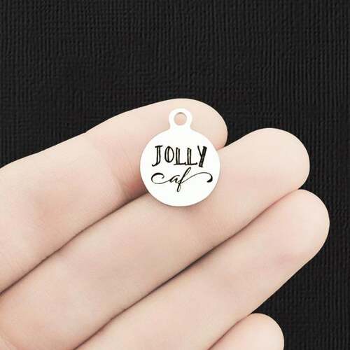 Jolly AF Petits Breloques Rondes en Acier Inoxydable - BFS002-6593