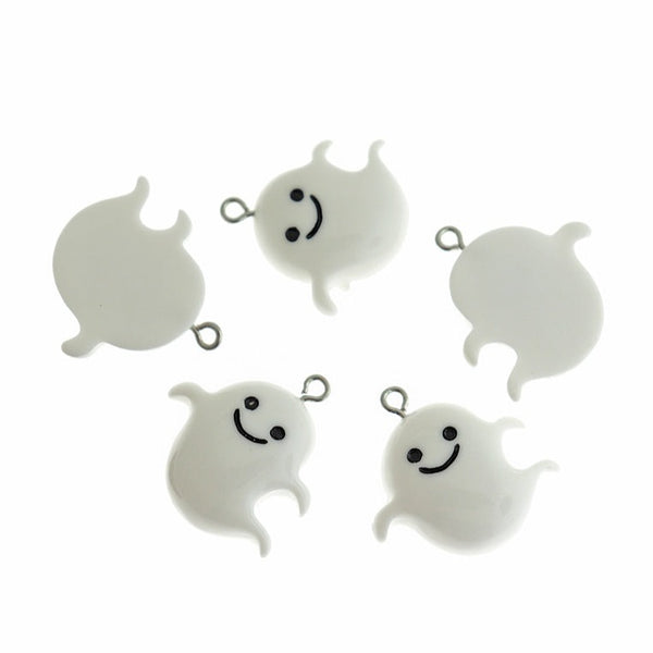 4 Ghost Resin Charms - K652