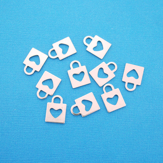 SALE Locket Stamping Blanks - Stainless Steel - 11mm x 16mm - 4 Tags - MT195