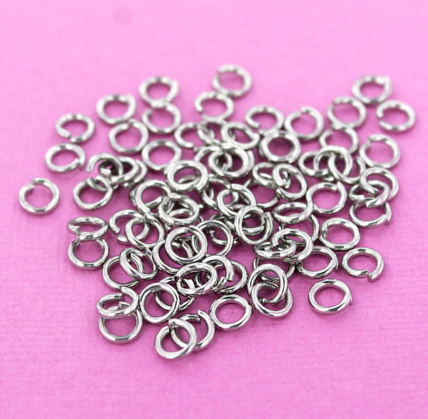 5mm X 20ga. (0.8mm) Open Jump Ring, Sterling Silver (50 Piec