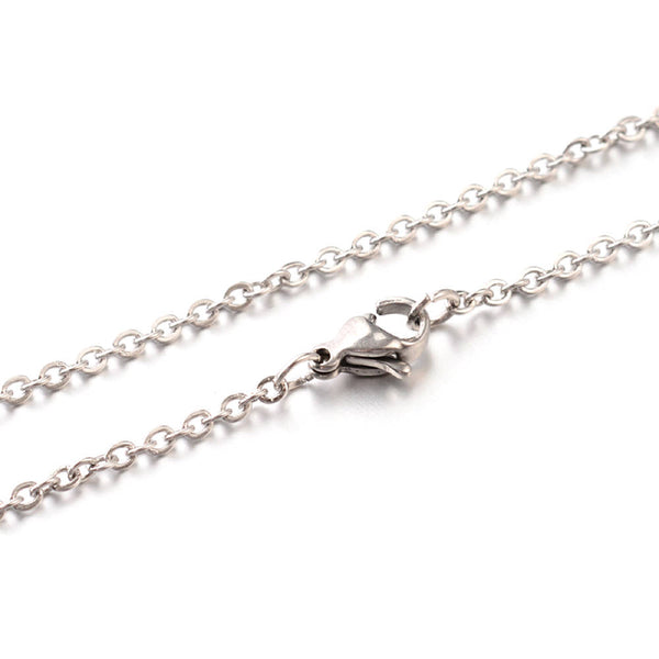 Stainless Steel Cable Chain Necklace 18" - 1.5mm - Choose Your Quantity!