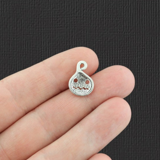 20 Halloween Pumpkin Antique Silver Tone Charms - SC3353