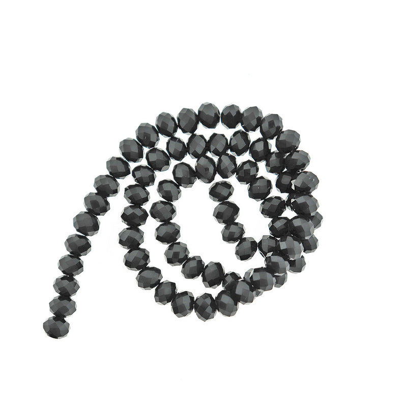 Faceted Glass Beads 6mm x 4mm - Electroplated - 1 Strand 98 Beads - Choose Your Color!