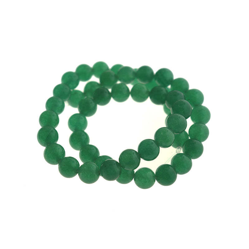 Perles d'aventurine naturelles rondes 6mm - 12mm - Choisissez votre taille - Vert clair - 1 brin complet de 15,7" - BD1792