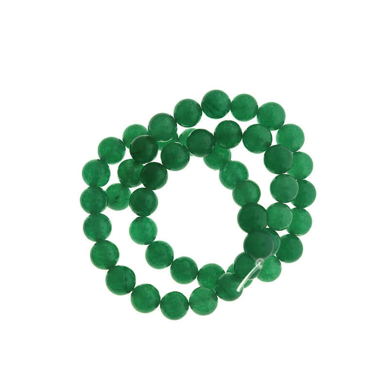 Perles d'aventurine naturelles rondes 6mm - 12mm - Choisissez votre taille - Vert clair - 1 brin complet de 15,7" - BD1792