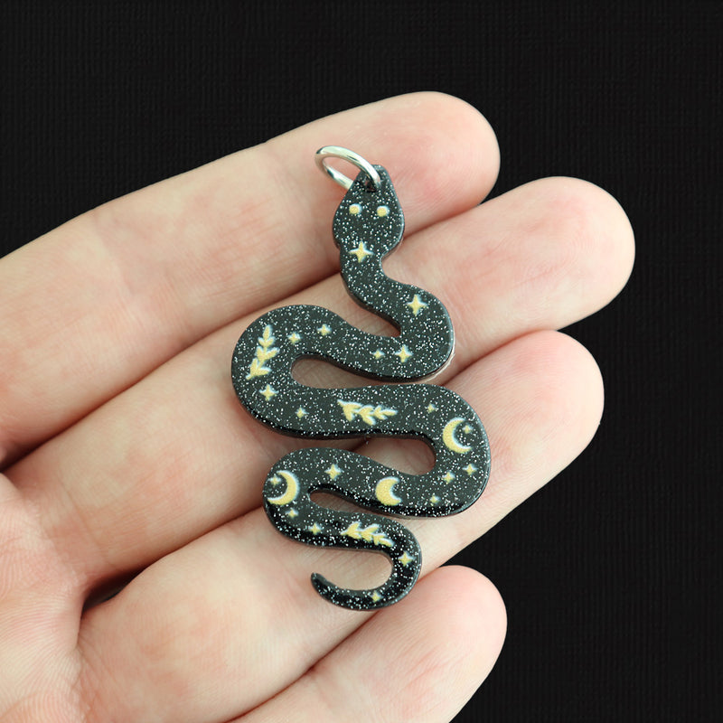 2 Snake Acrylic Charms - K661