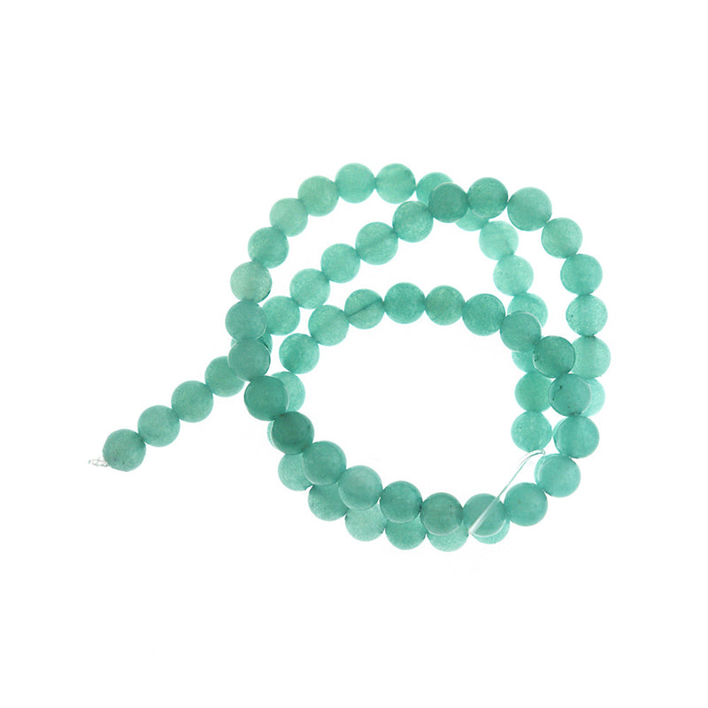 Perles Rondes Amazonite Naturelle 6mm - Vert Mer - 1 Rang 65 Perles - BD090