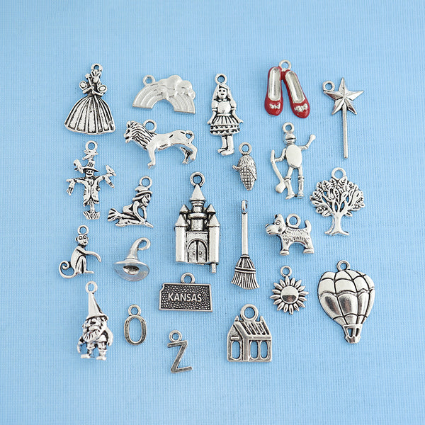 Fairies Charm Collection Antique Silver Tone 10 Different Charms - COL107