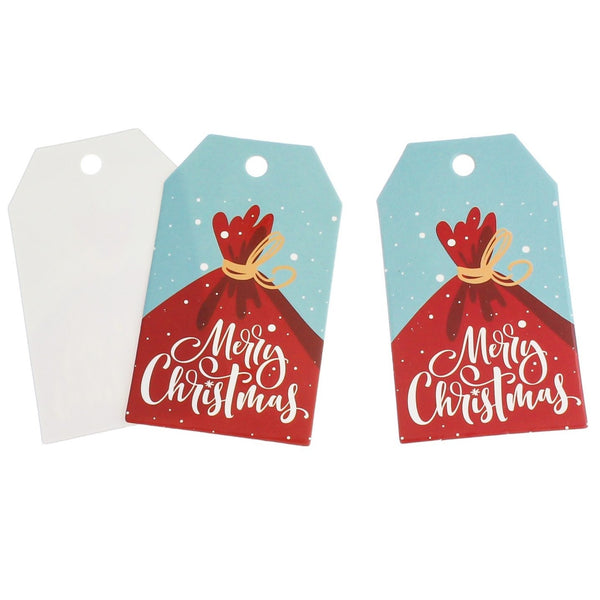 25 White Paper Tags Handmade With Love Tags - TL114