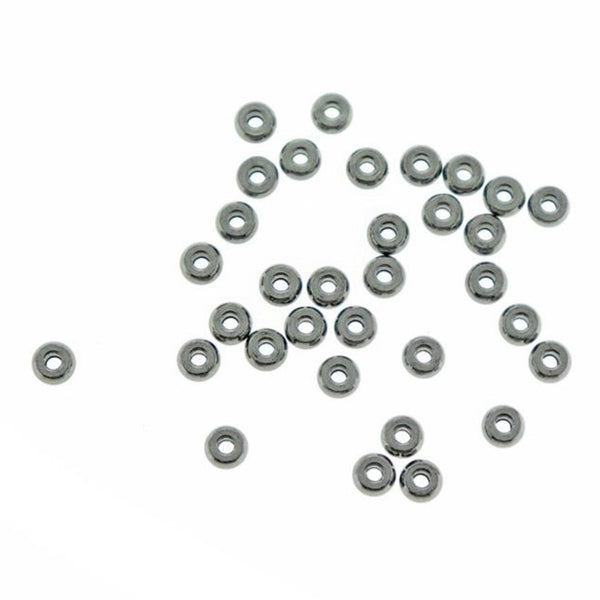 25 Flat Round Stainless Steel Spacer Beads - Choose Your Size!