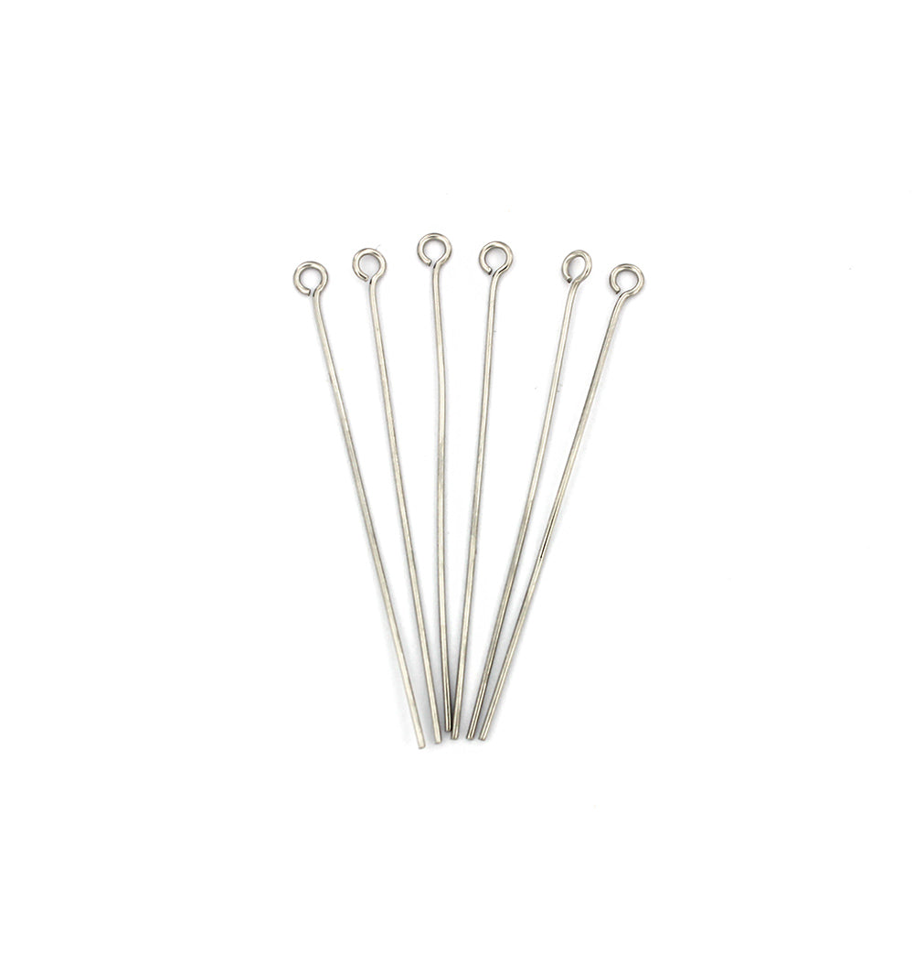 Stainless Steel Eye Pins - 48mm - 50 Pieces - PIN047